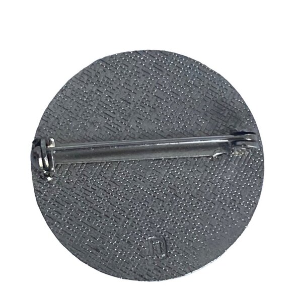 Vintage Pennsylvania Dutch Enamel Hex Pin Brooch Red Blue Hearts Star - Picture 4 of 7